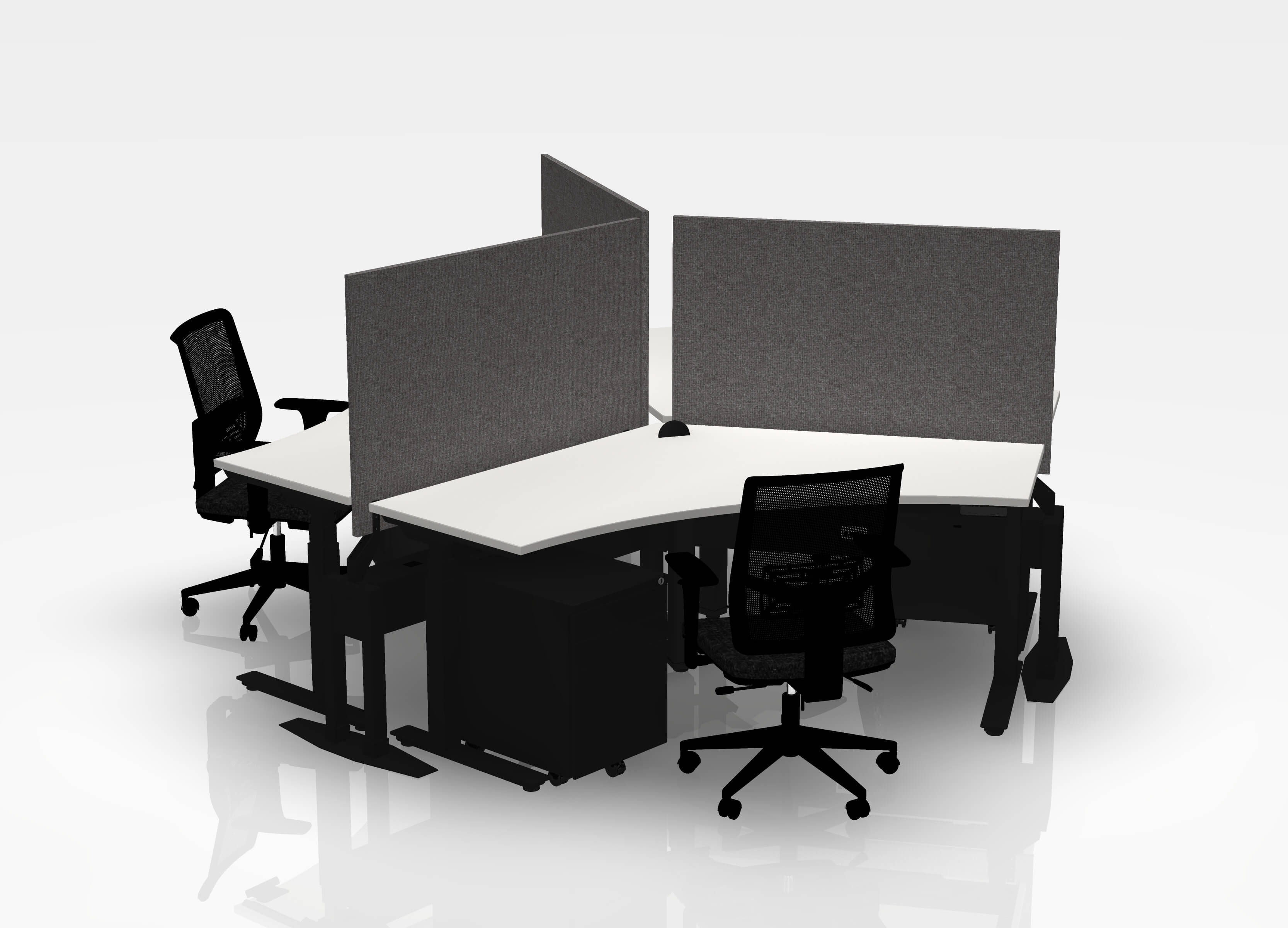 120 Think Pod Desk Bundle (sit to stand) - Pod of 3 - Image 11