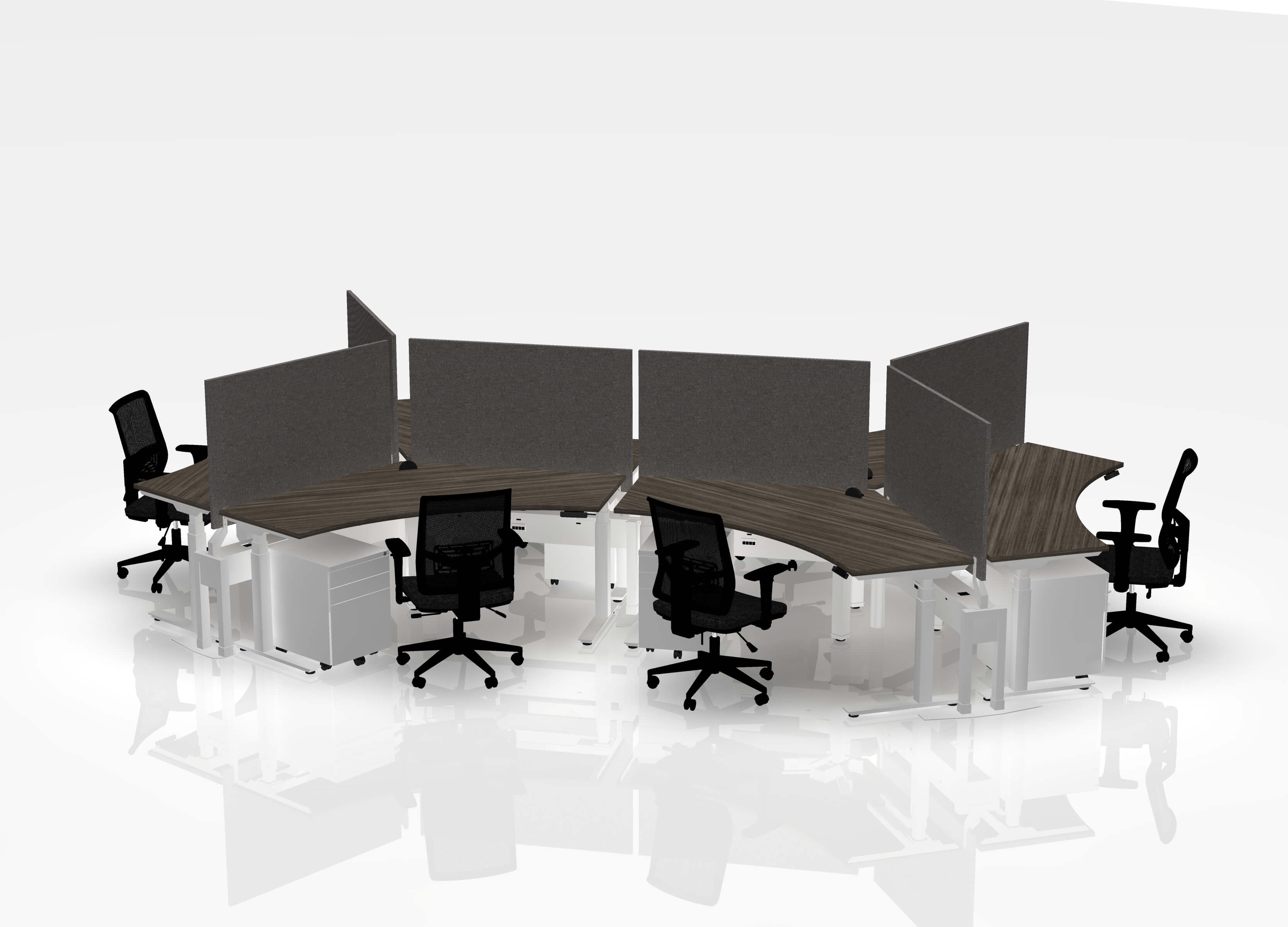 120 Think Desk Bundle (sit to stand) - Pod of 6 - Image 10