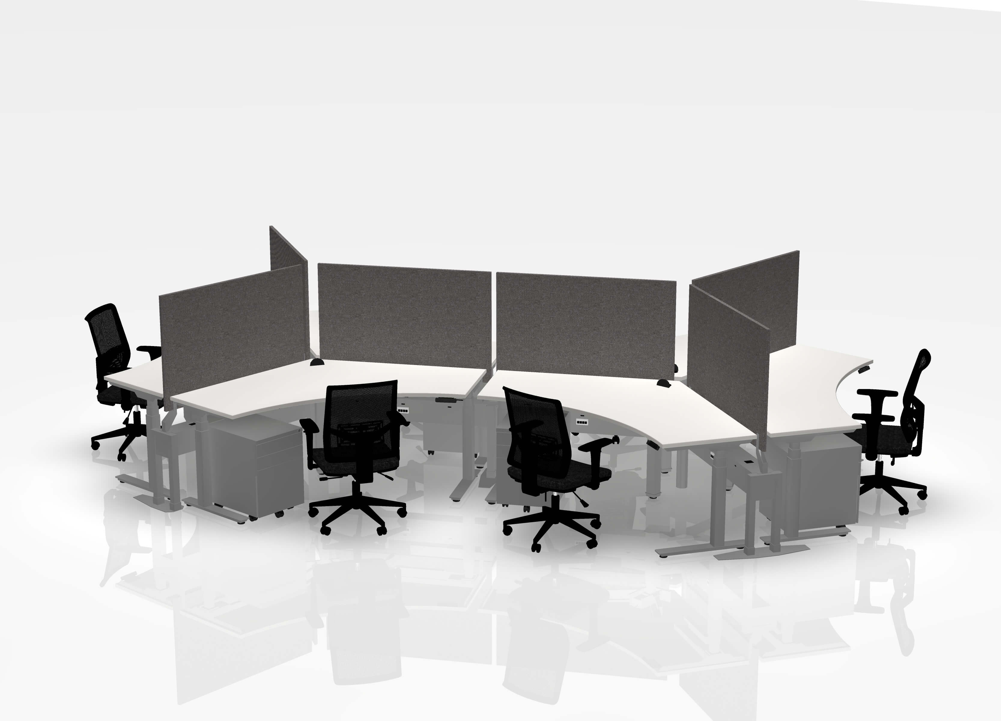 120 Think Desk Bundle (sit to stand) - Pod of 6 - Image 12