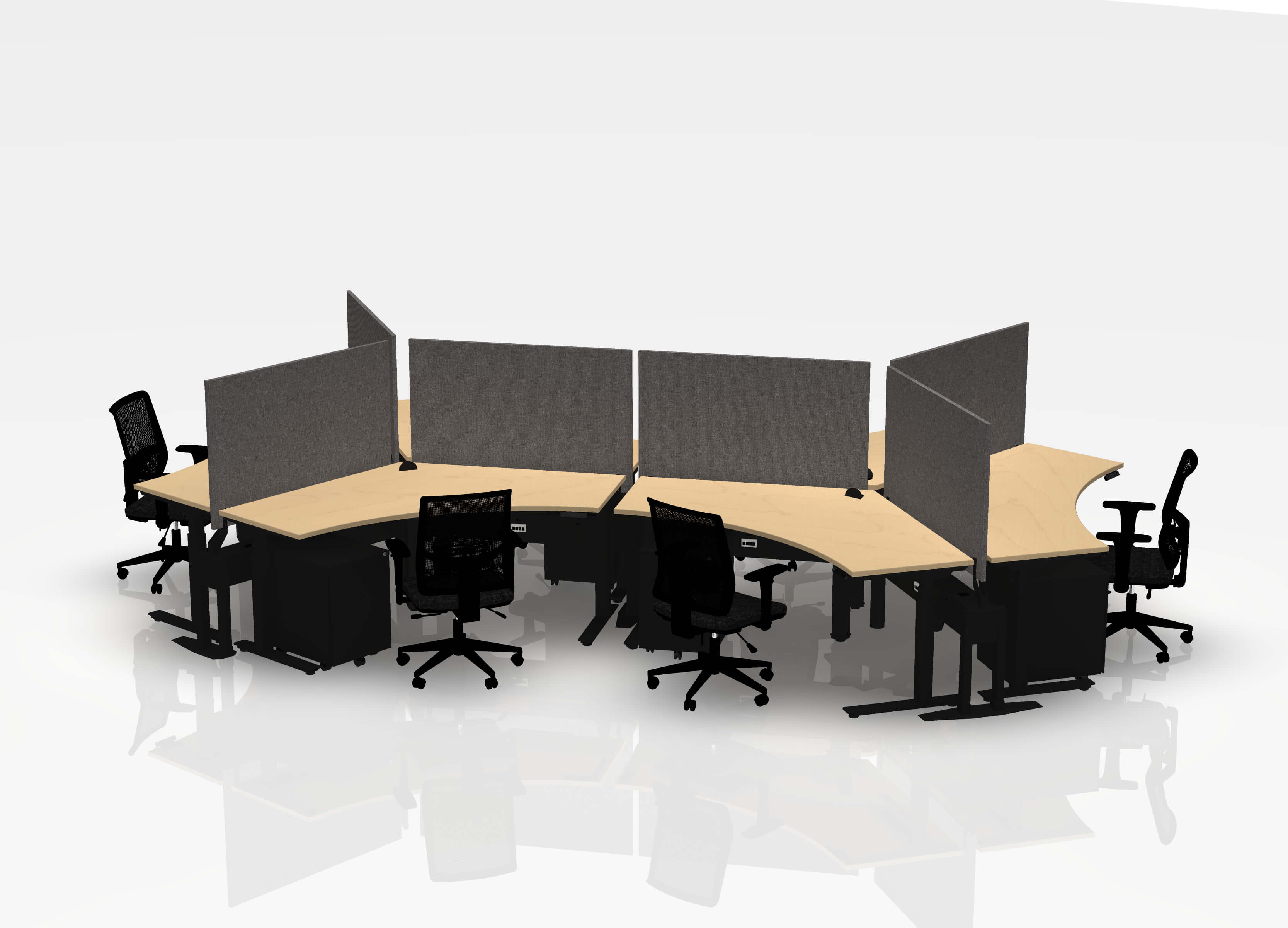 120 Think Desk Bundle (sit to stand) - Pod of 6 - Image 14