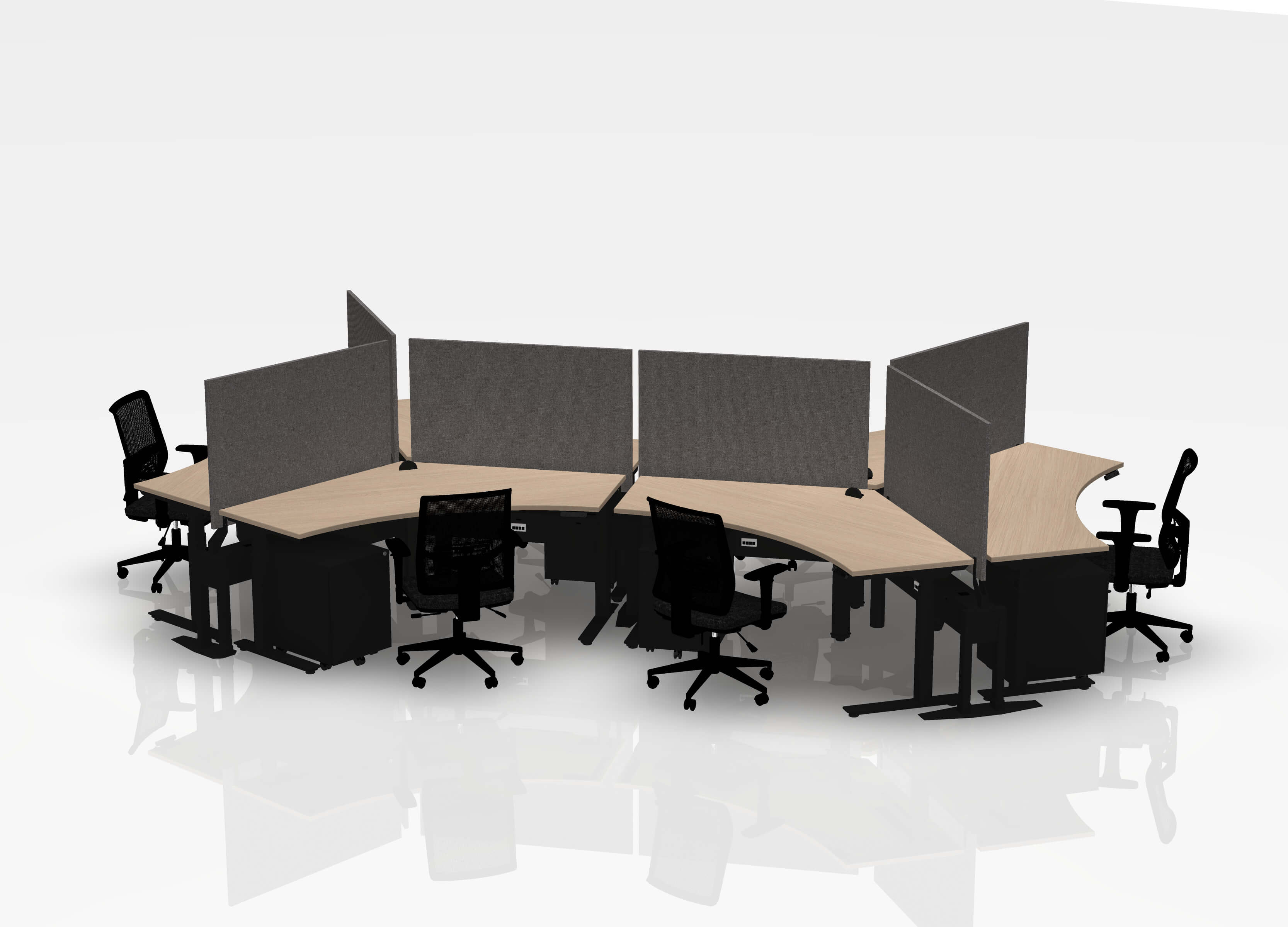 120 Think Desk Bundle (sit to stand) - Pod of 6 - Image 19