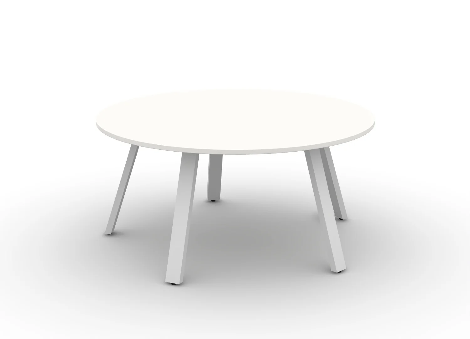 60" Round Angled-Leg Table - Shadow Elm + Electric White - Image 10