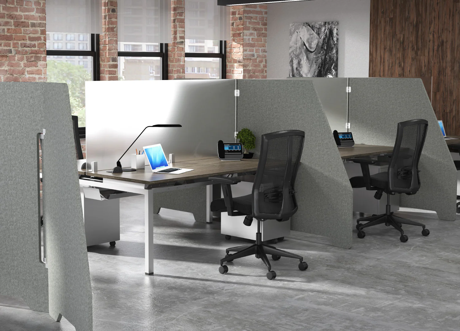 Dry Erase Frosted Glass Dividers - 30" High - Image 4